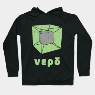 Tesseract design for the geeky nerd, 4D cube in 3D space Hoodie